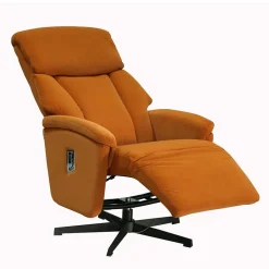 Wohnen Sessel<Relaxsessel in Orange Samt - Nelorena