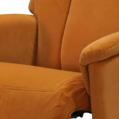 Wohnen Sessel<Relaxsessel in Orange Samt - Nelorena