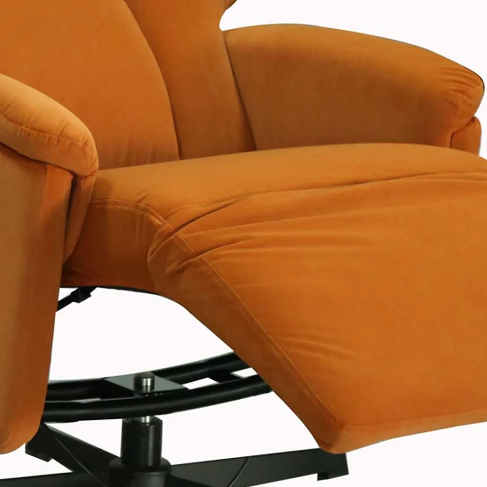 Wohnen Sessel<Relaxsessel in Orange Samt - Nelorena