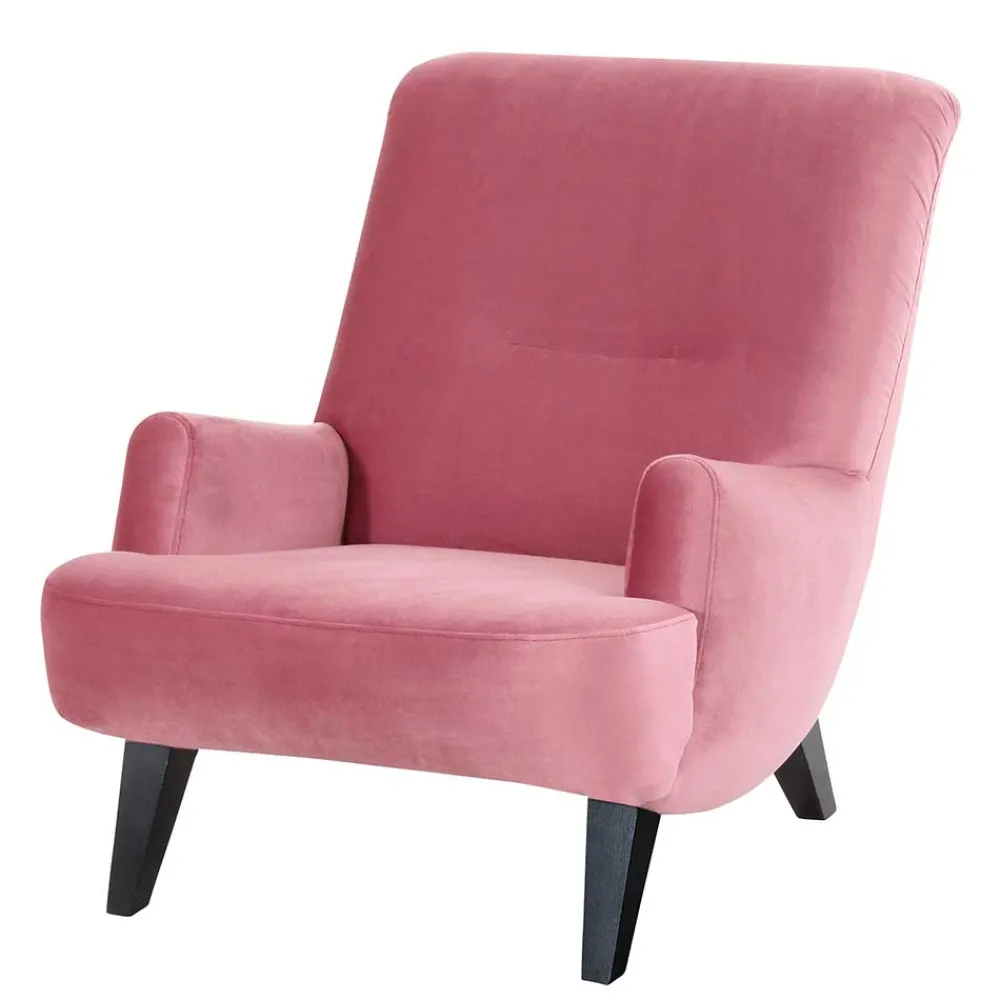 Wohnen Sessel<Relaxsessel in Rosa Samtvelours - Jily