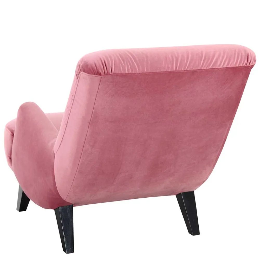 Wohnen Sessel<Relaxsessel in Rosa Samtvelours - Jily