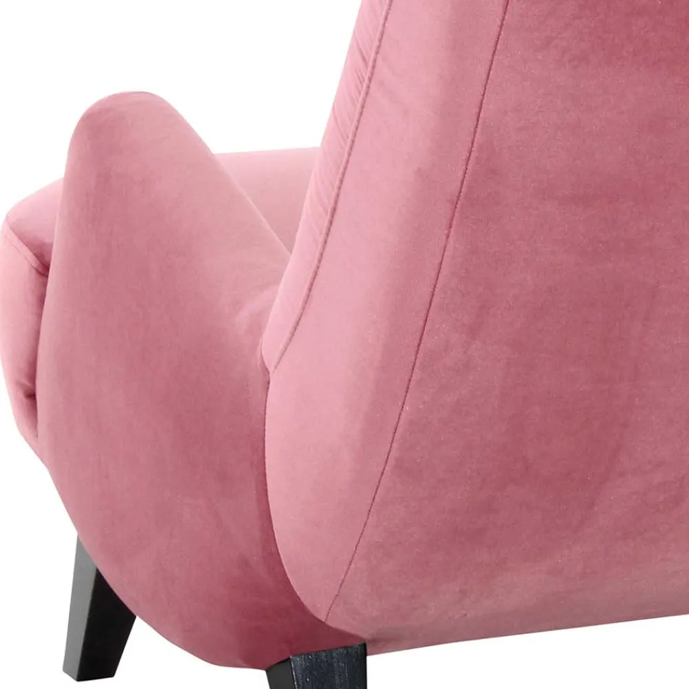 Wohnen Sessel<Relaxsessel in Rosa Samtvelours - Jily