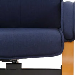 Wohnen Sessel<Relaxsessel mit Fußhocker in Dunkelblau - Thani (zweiteilig)