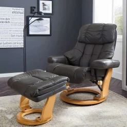 Wohnen Sessel<Relaxsessel Normandie mit Hocker (zweiteilig)