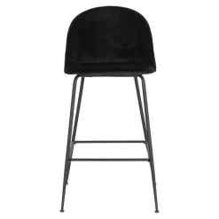 Wohnen Hocker<Retro Barstühle aus schwarzem Samt - Baltimoore (2er Set)