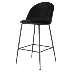 Wohnen Hocker<Retro Barstühle aus schwarzem Samt - Baltimoore (2er Set)