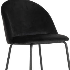 Wohnen Hocker<Retro Barstühle aus schwarzem Samt - Baltimoore (2er Set)