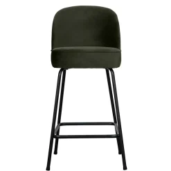 Wohnen Hocker<Retro Barstuhl in Dunkelgrün Samt - Arletta