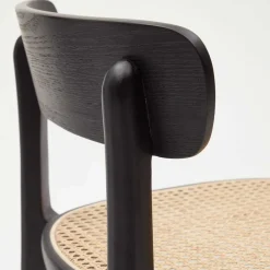 Wohnen Hocker<Retro Barstuhl mit Wiener Geflecht Sitz - Pulany (2er Set)