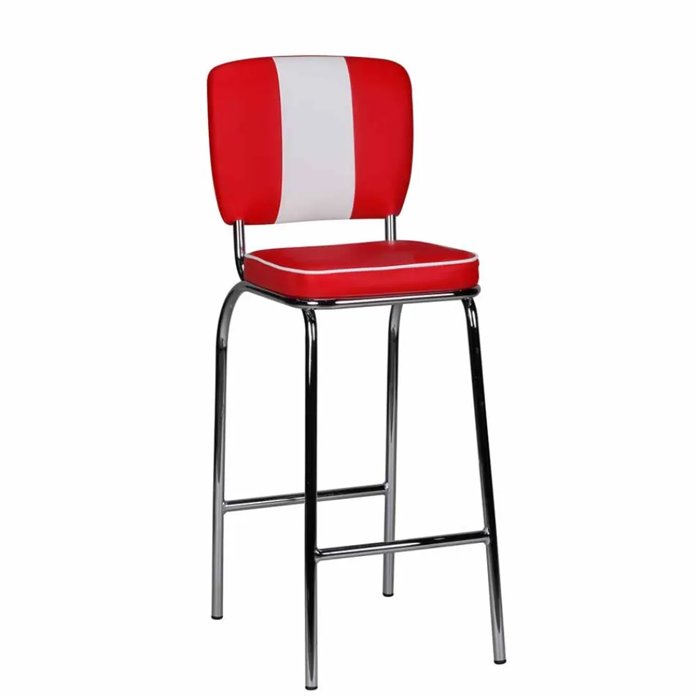 Wohnen Hocker<Retro Barstuhl Reflecta in Rot und Weiß