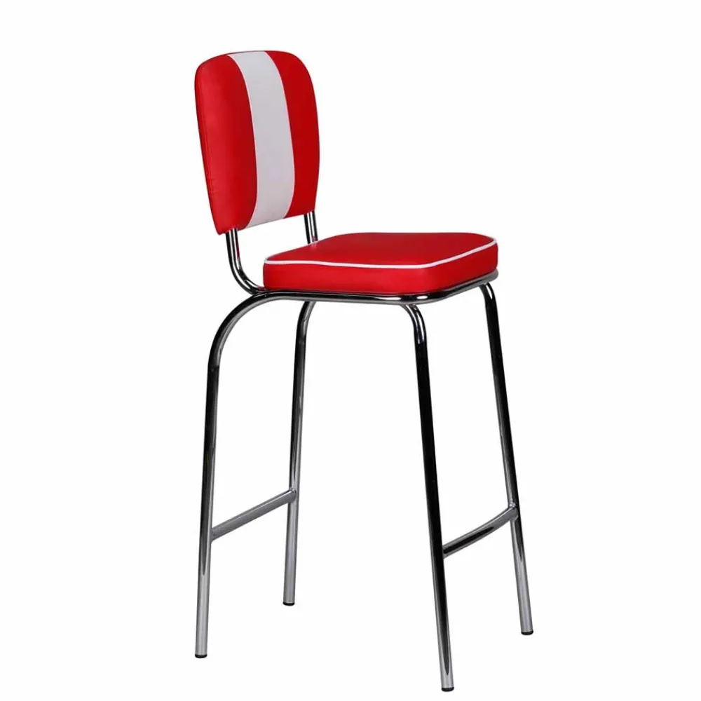 Wohnen Hocker<Retro Barstuhl Reflecta in Rot und Weiß