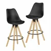 Wohnen Hocker<Retro Barstuhl Systrem mit Schalensitz (2er Set)