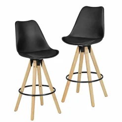 Wohnen Hocker<Retro Barstuhl Systrem mit Schalensitz (2er Set)