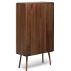 Wohnen Highboards<Retro Chic Highboard aus Nussbaum - Rivossa