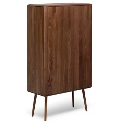 Wohnen Highboards<Retro Chic Highboard aus Nussbaum - Rivossa