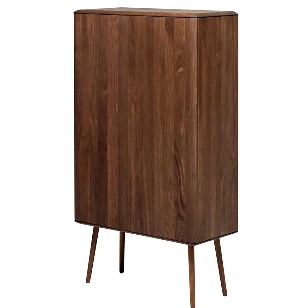 Wohnen Highboards<Retro Chic Highboard aus Nussbaum - Rivossa
