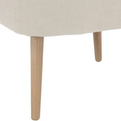 Wohnen Sessel<Retro Cocktailsessel in Beige und Buche - Cranzo