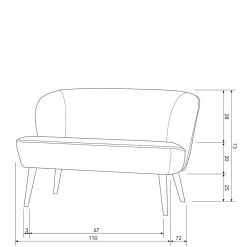 Wohnen Sofas<Retro Couch in Khaki Samtstoff - Griffina