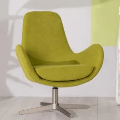 Wohnen Sessel<Retro Design Drehsessel in Hellgrün - Soraso