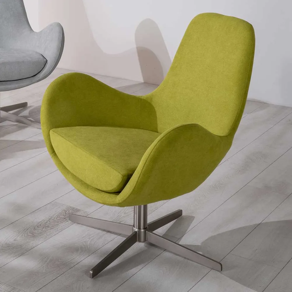 Wohnen Sessel<Retro Design Drehsessel in Hellgrün - Soraso