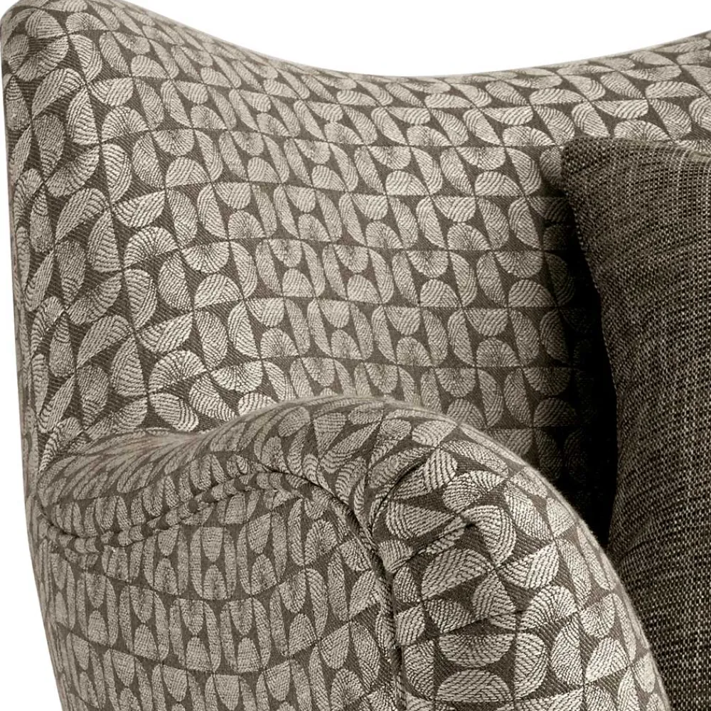 Wohnen Sessel<Retro Designsessel in Beige und Braun gemustert - Regiovs