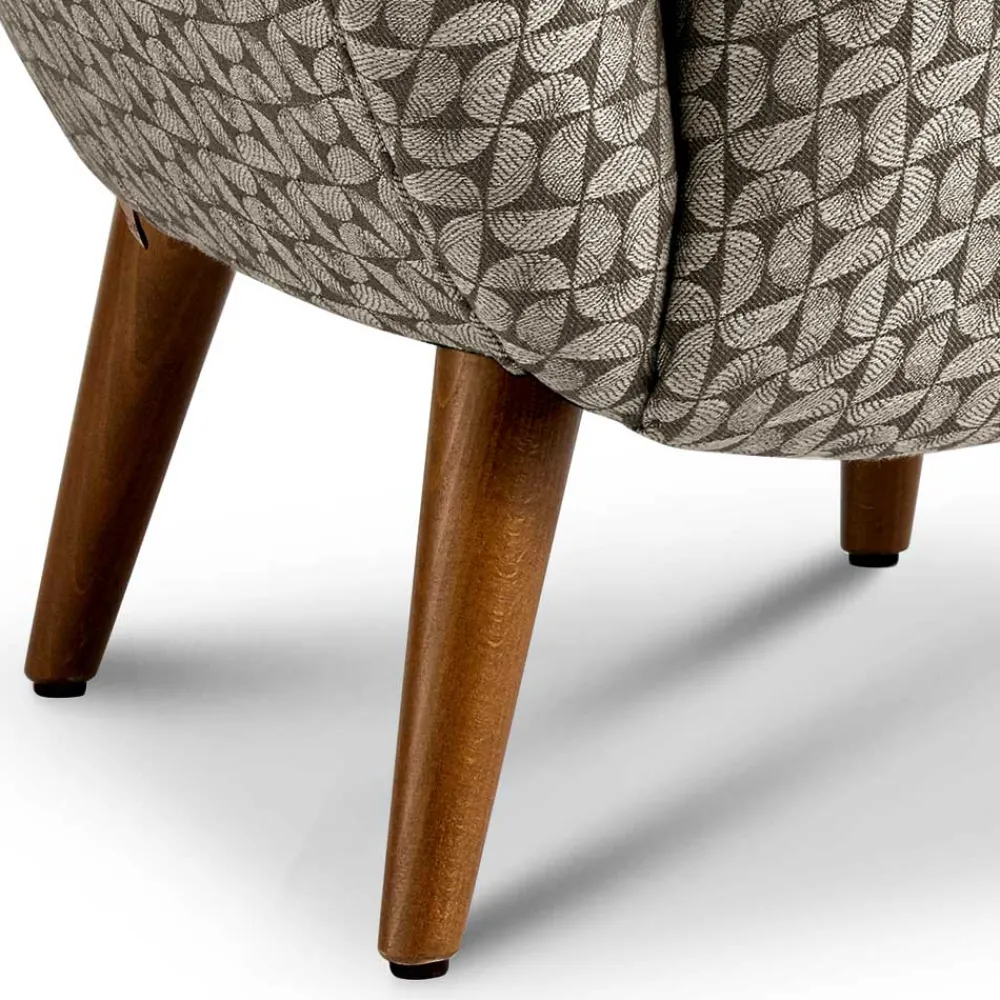 Wohnen Sessel<Retro Designsessel in Beige und Braun gemustert - Regiovs
