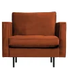 Wohnen Sessel<Retro Designsessel in Rost Braun Samt - Naryon