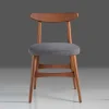 Wohnen Stühle<Retro Esstischstuhl in Nussbaum Braun & Grau - Translato