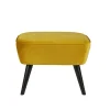 Wohnen Hocker<Retro Hocker Almyna in Gelb Stoff