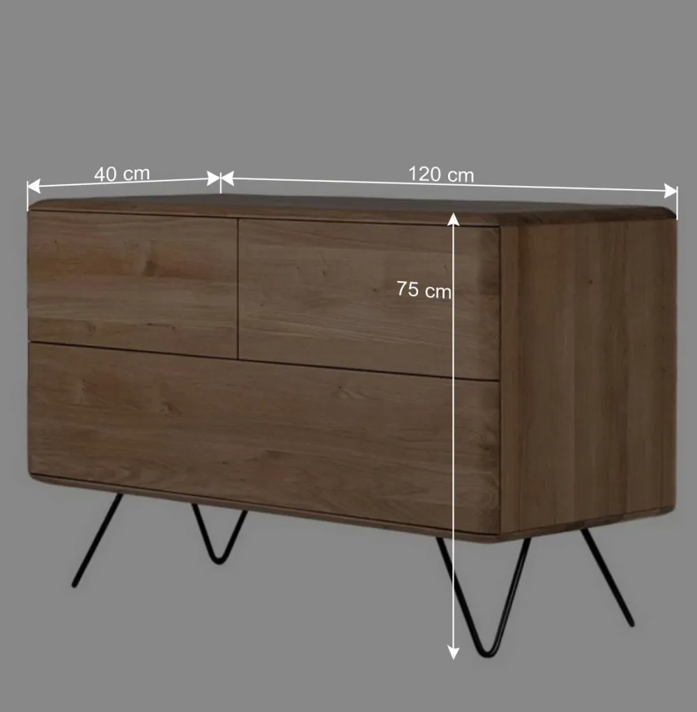 Wohnen Sideboards<Retro Kommode in Eiche Bianco - Bakaras