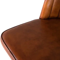 Wohnen Stühle<Retro Lederstuhl in Cognac Braun - Valtte