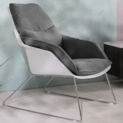 Wohnen Sessel|Stühle<Retro Lounge-Sessel in Dunkelgrau - Vibulam (2er Set)