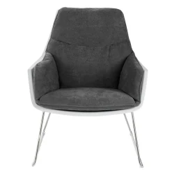 Wohnen Sessel|Stühle<Retro Lounge-Sessel in Dunkelgrau - Vibulam (2er Set)