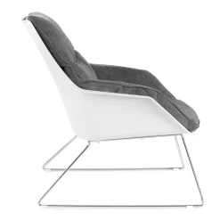 Wohnen Sessel|Stühle<Retro Lounge-Sessel in Dunkelgrau - Vibulam (2er Set)