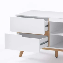 Wohnen Tv & Hifi-Möbel|Lowboards<Retro Lowboard für Fernseher Valezianos in Weiß