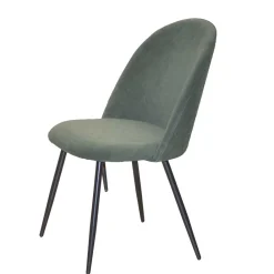 Wohnen Stühle<Retro Polsterstühle in Oliv Grün - Perry (4er Set)