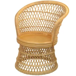 Wohnen Sessel<Retro Sessel aus Geflecht Rattan Natur - Garzone