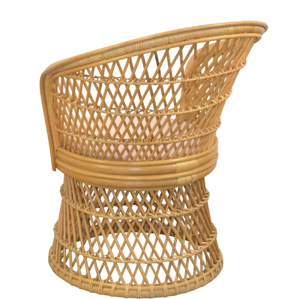 Wohnen Sessel<Retro Sessel aus Geflecht Rattan Natur - Garzone