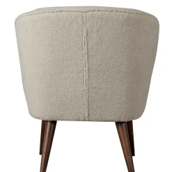 Wohnen Sessel<Retro Sessel aus Webplüsch in Off-White - Phinia