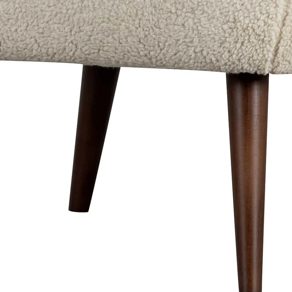 Wohnen Sessel<Retro Sessel aus Webplüsch in Off-White - Phinia