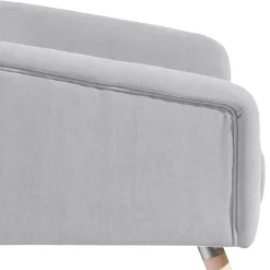 Wohnen Sessel<Retro Sessel in Silbergrau Velours - Desaros