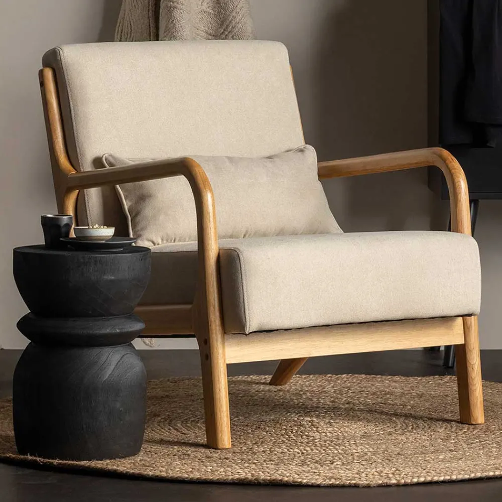Wohnen Sessel<Retro Sessel mit Holzgestell - Lardosia