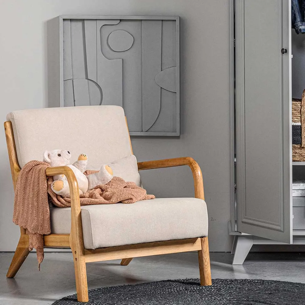 Wohnen Sessel<Retro Sessel mit Holzgestell - Lardosia
