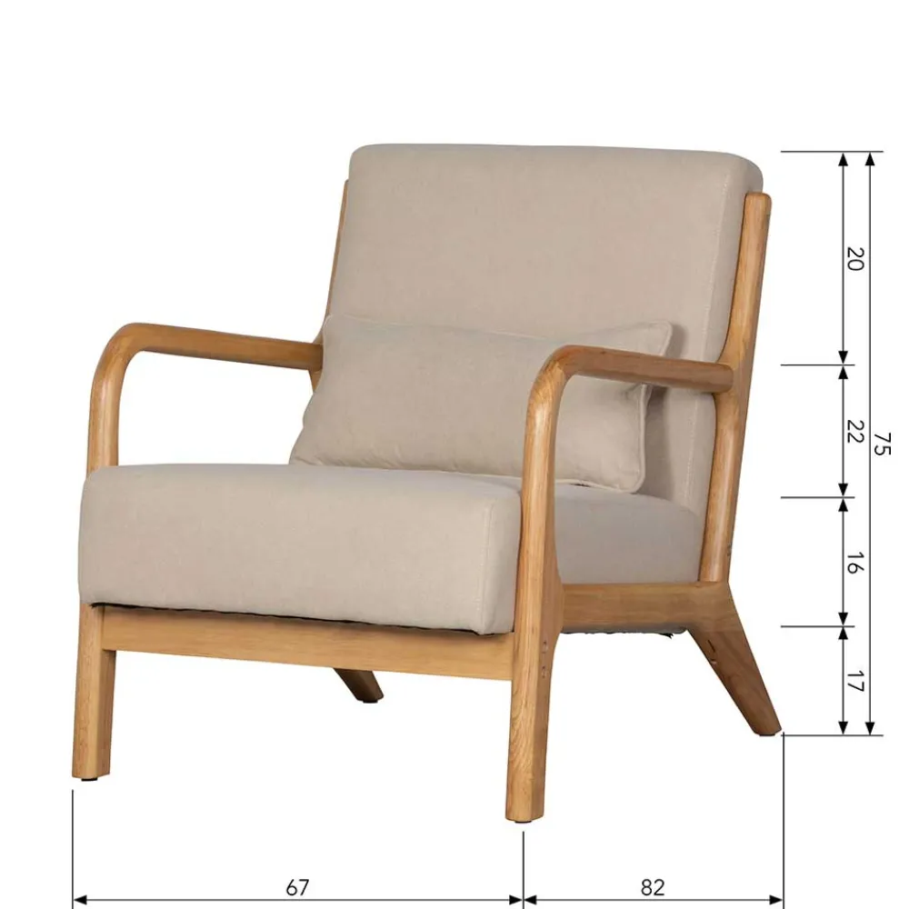 Wohnen Sessel<Retro Sessel mit Holzgestell - Lardosia