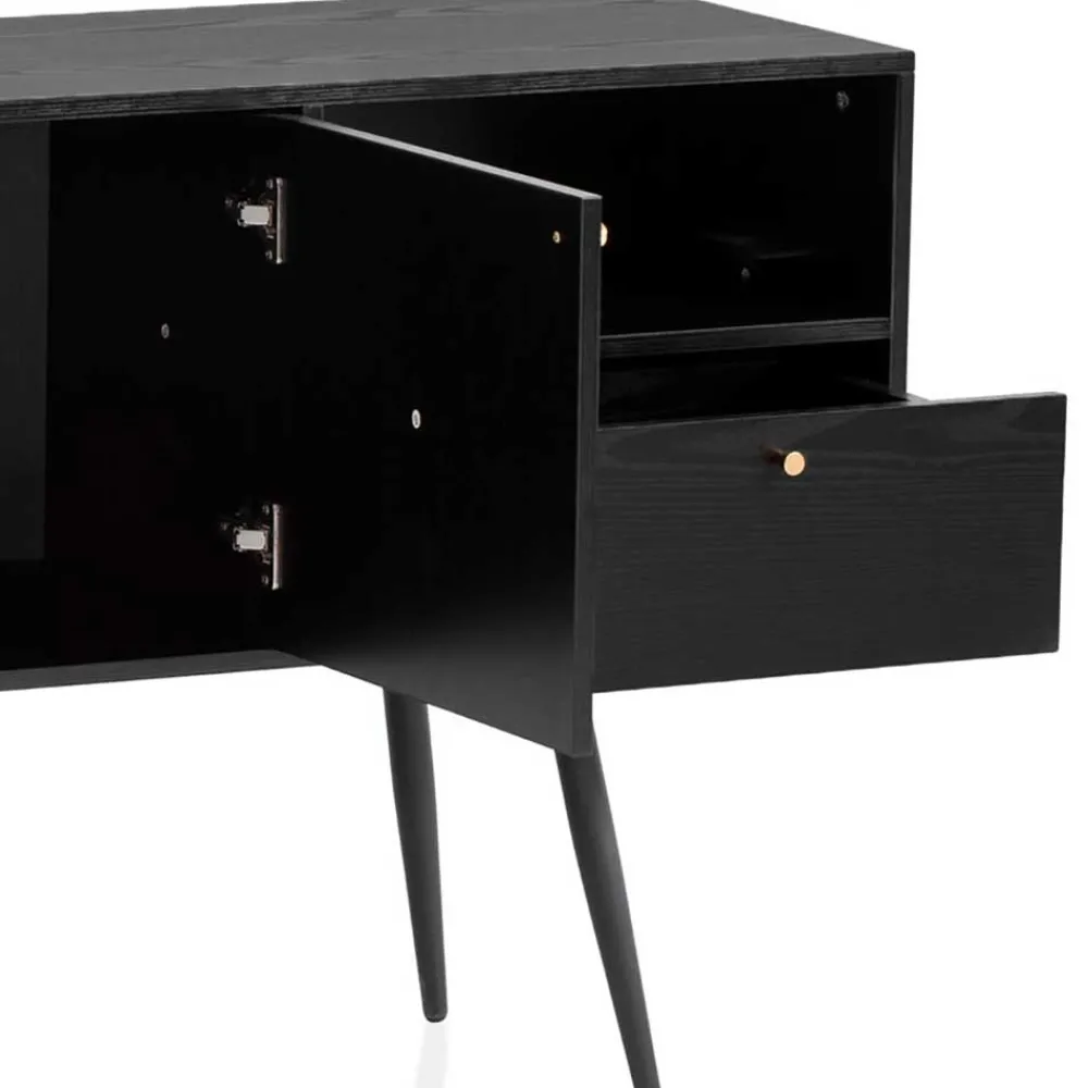 Wohnen Sideboards<Retro Sideboard in Schwarz - Flair