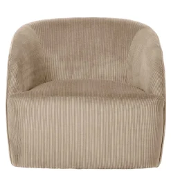 Wohnen Sessel<Retro Style Cord Sessel in Beige - Evilla