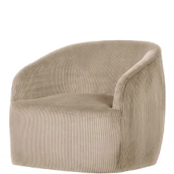 Wohnen Sessel<Retro Style Cord Sessel in Beige - Evilla
