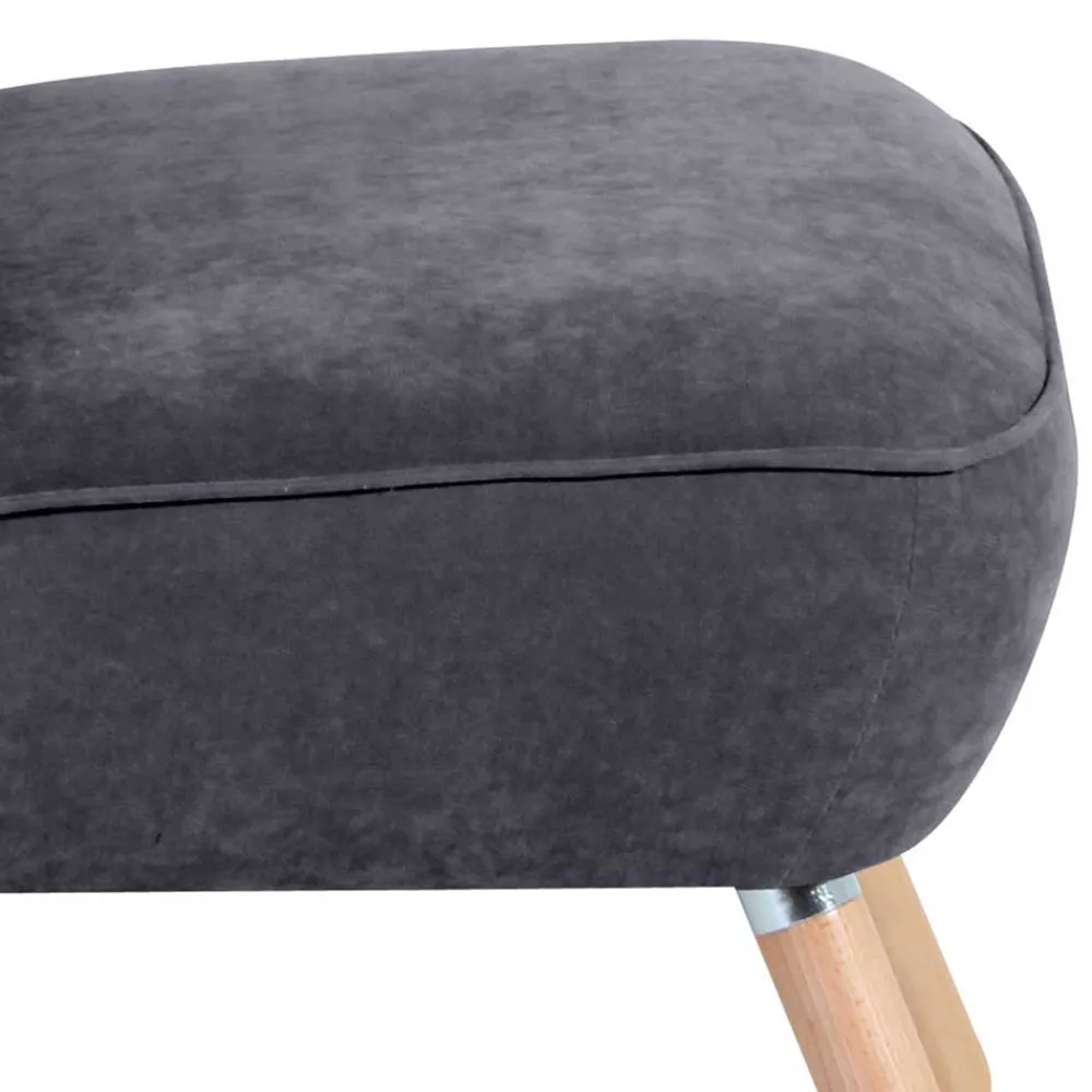 Wohnen Sessel<Retro Style Sessel in Anthrazit Velours - Valentino