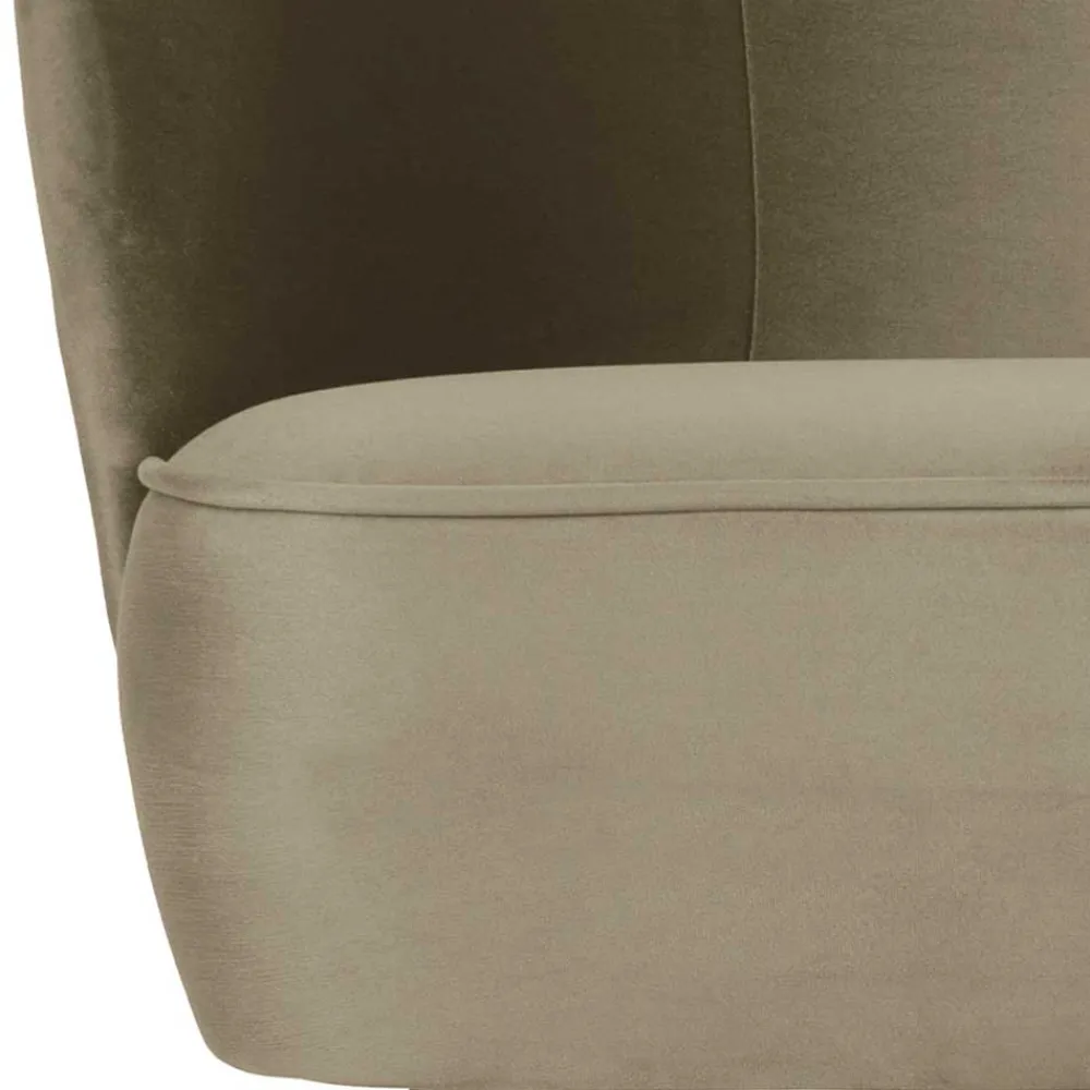Wohnen Sessel<Retro Style Sessel in Khaki Samtbezug - Cuba
