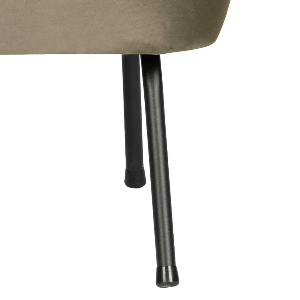 Wohnen Sessel<Retro Style Sessel in Khaki Samtbezug - Cuba